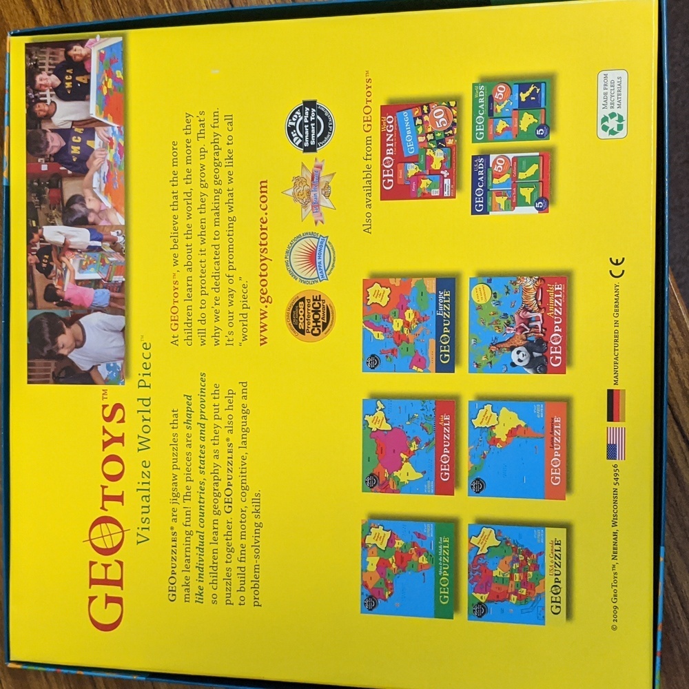 GeoPuzzle Puzzle Europe Geography Education Floor Jigsaw Puzzle School Teachers - Picture 2 of 3